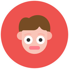 Fototapeta premium Shameful icon vector image. Can be used for Human Emotions.