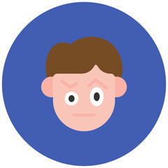 Skeptical icon vector image. Can be used for Human Emotions.