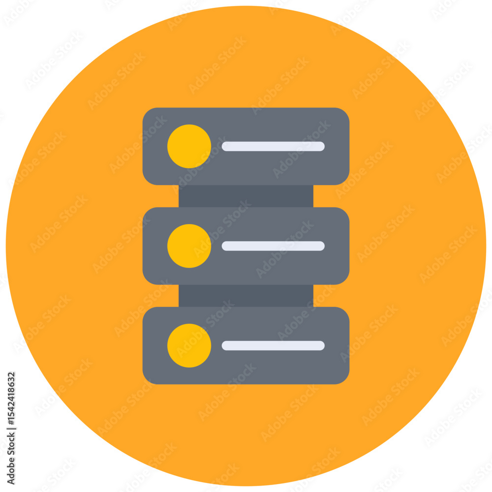 Poster database icon vector image. can be used for data science.