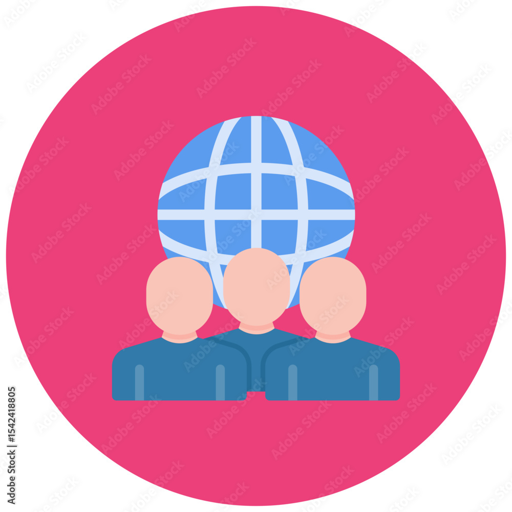 Poster cross cultural icon vector image. can be used for data science.