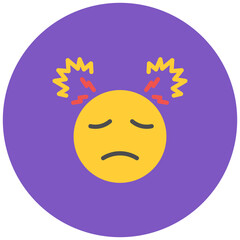 Overwhelmed icon vector image. Can be used for Burnout.