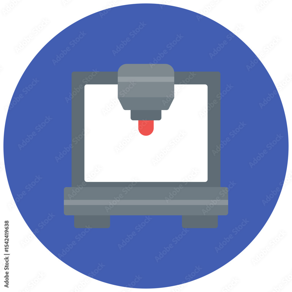 Poster build plate icon vector image. can be used for 3d printing.