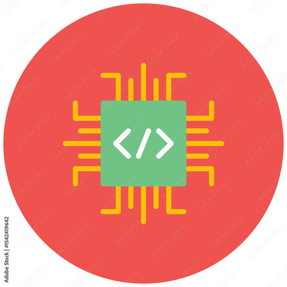 Poster firmware icon vector image. can be used for 3d printing.