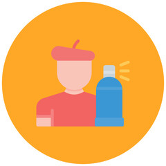 Street Artist icon vector image. Can be used for Urban Tribes.