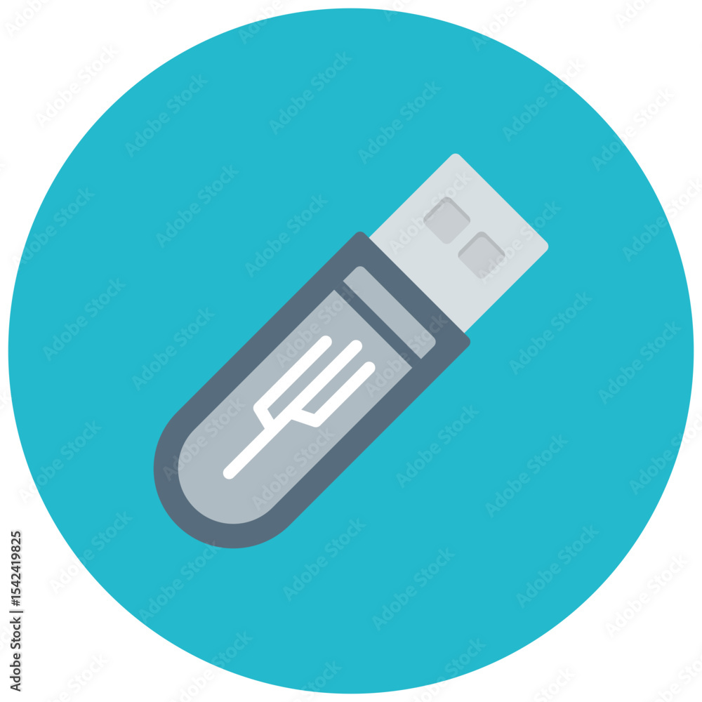 Aufkleber usb icon vector image. can be used for 3d printing.