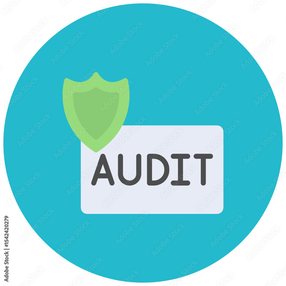 Poster cybersecurity audit icon vector image. can be used for business audit.