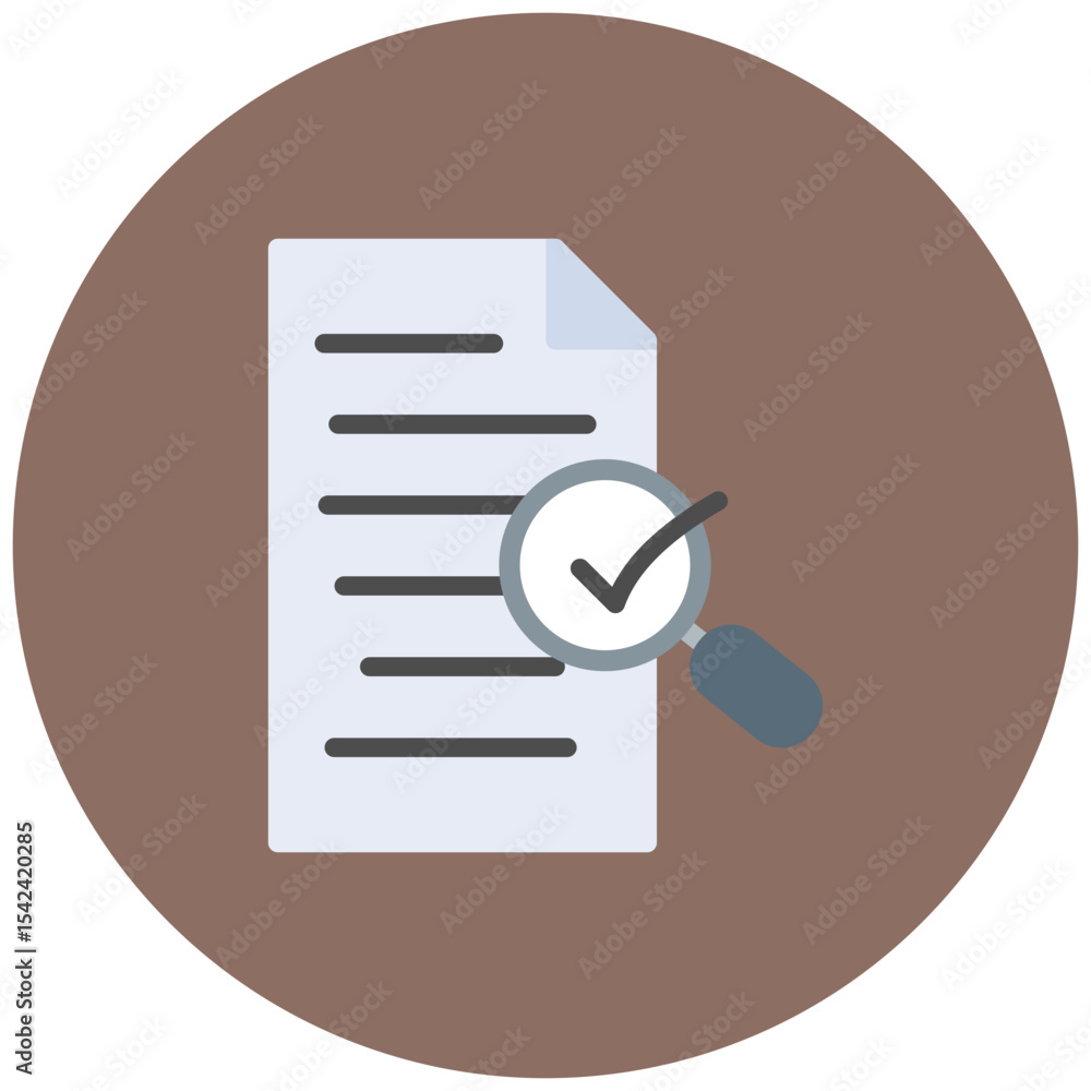 Poster document review icon vector image. can be used for business audit.