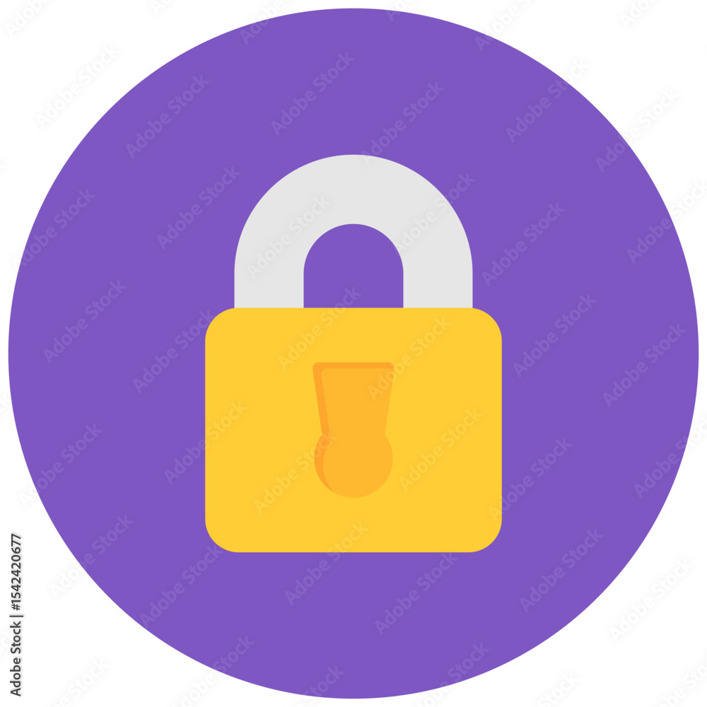 Poster lock icon vector image. can be used for locksmith.