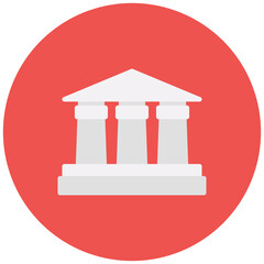 Courthouse icon vector image. Can be used for Legal Services.