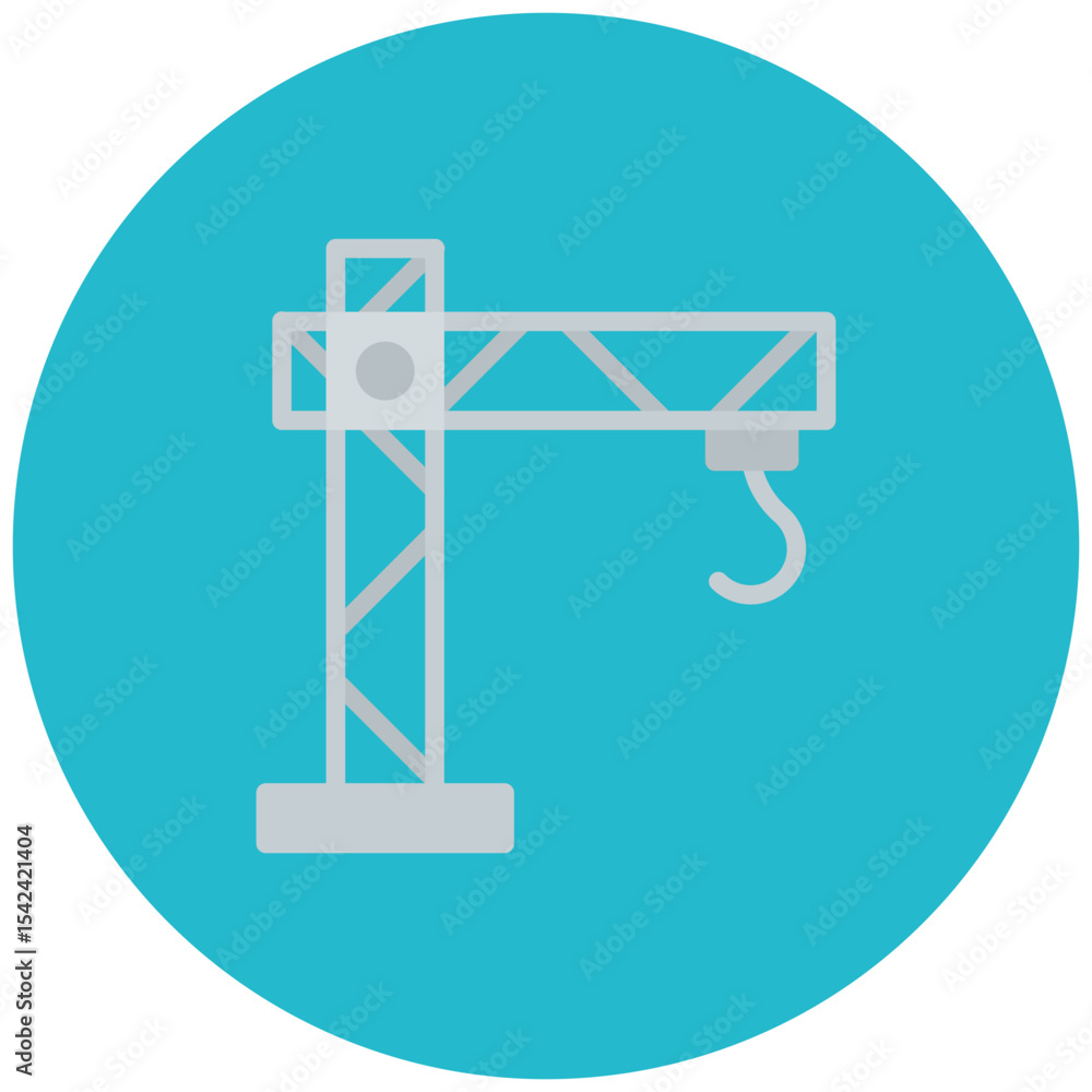 Poster construction crane icon vector image. can be used for engineer in mechanics.