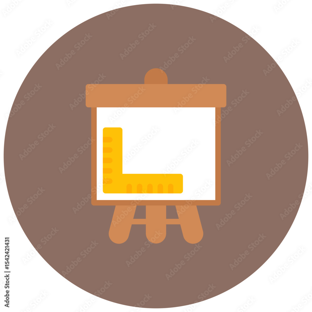 Poster drafting board icon vector image. can be used for engineer in mechanics.