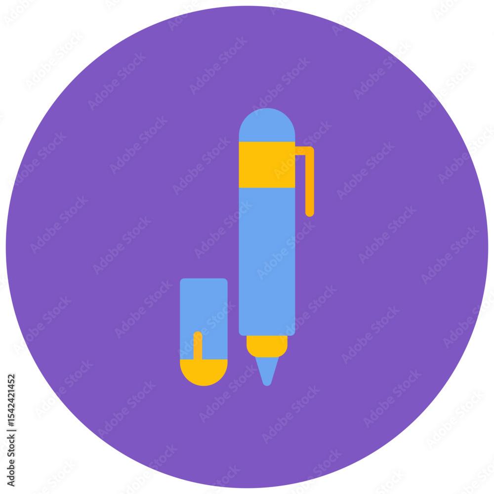 Poster drafting pen icon vector image. can be used for engineer in mechanics.