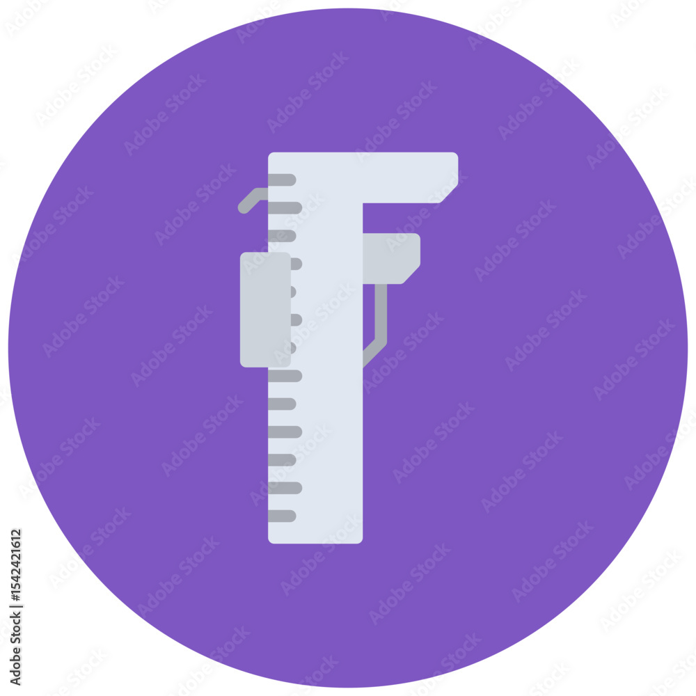 Poster engineering scale icon vector image. can be used for engineer in mechanics.