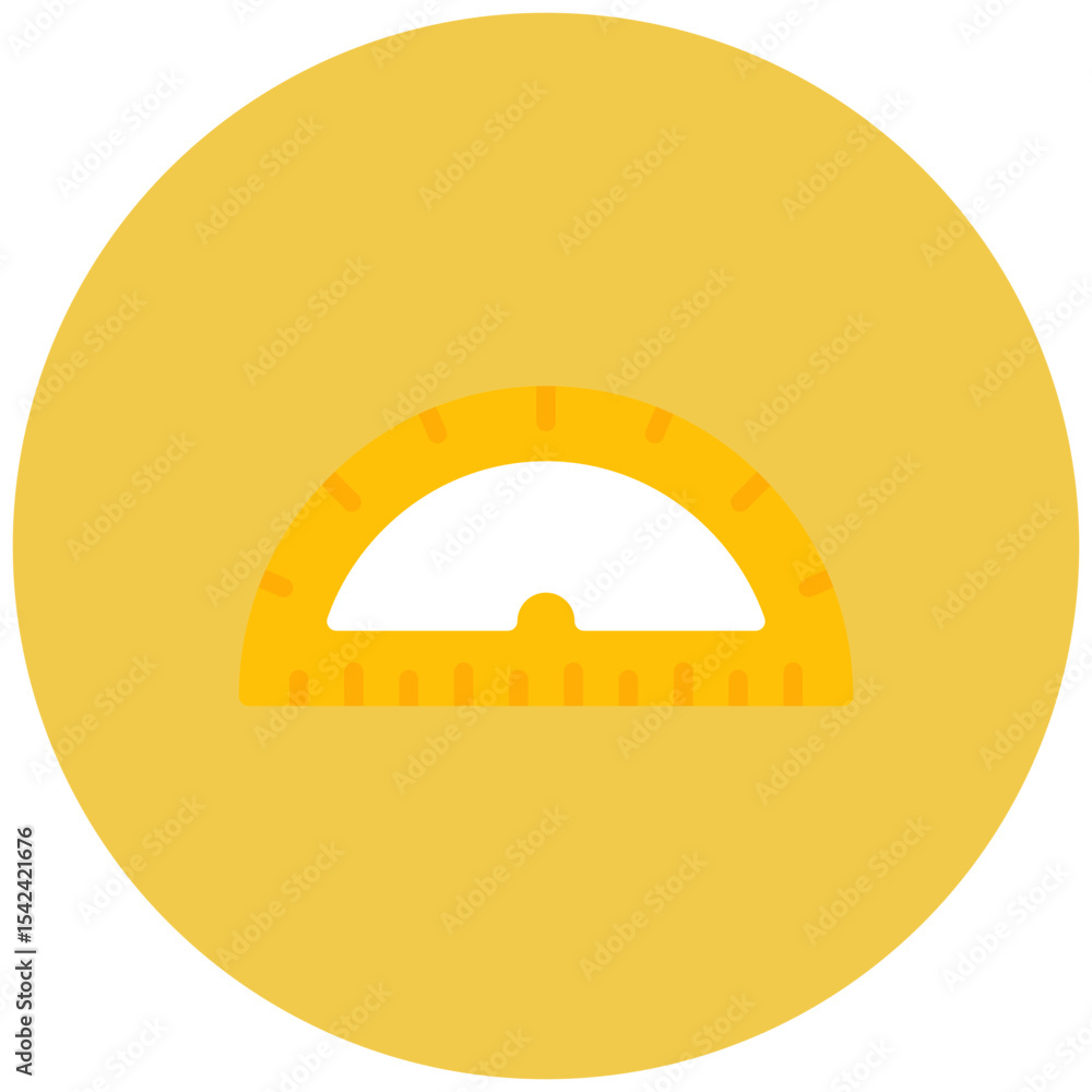 Poster protractor icon vector image. can be used for engineer in mechanics.