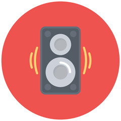 Speakers icon vector image. Can be used for Rock and Roll.