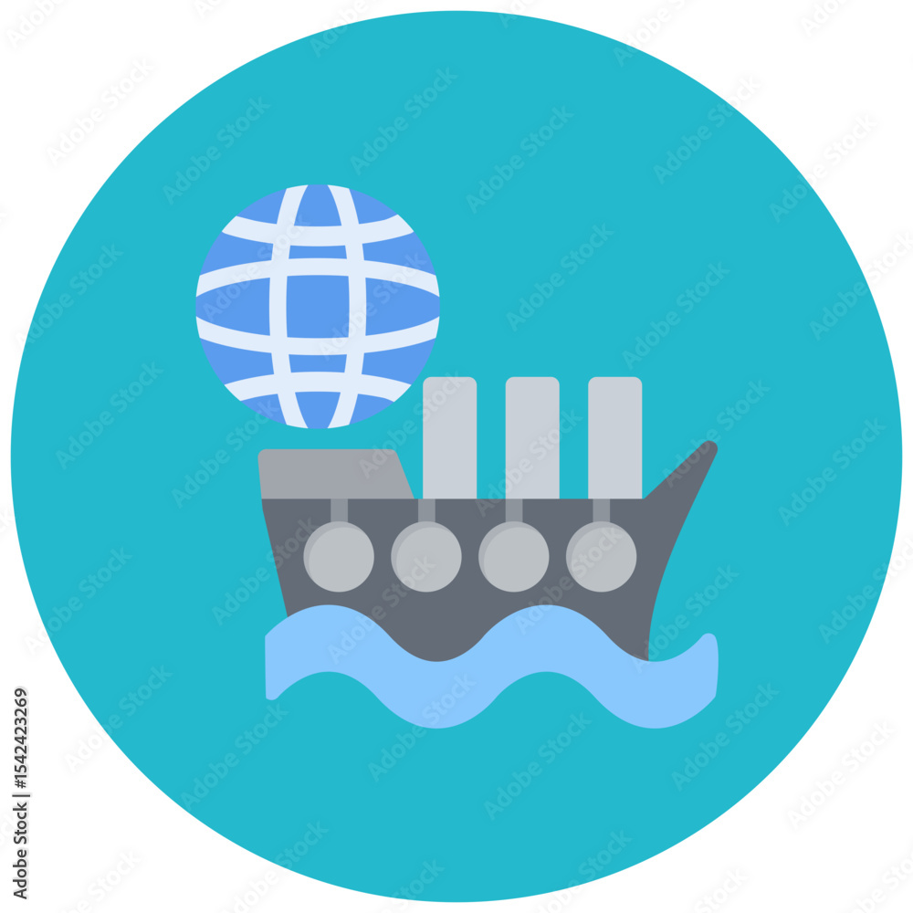 Aufkleber port of call icon vector image. can be used for cruiser.