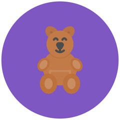 Fototapeta premium Teddy Bear icon vector image. Can be used for Raising Children.
