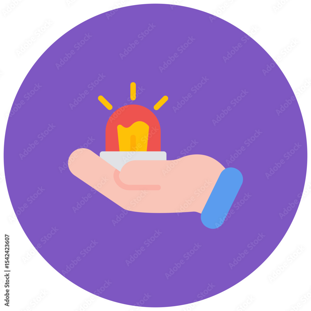 Poster emergency services icon vector image. can be used for rescue and response.