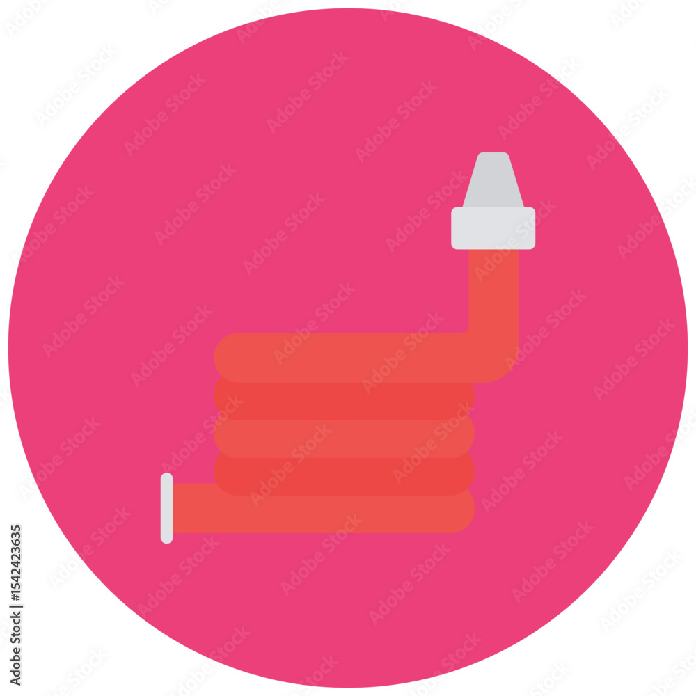 Poster fire hose icon vector image. can be used for rescue and response.