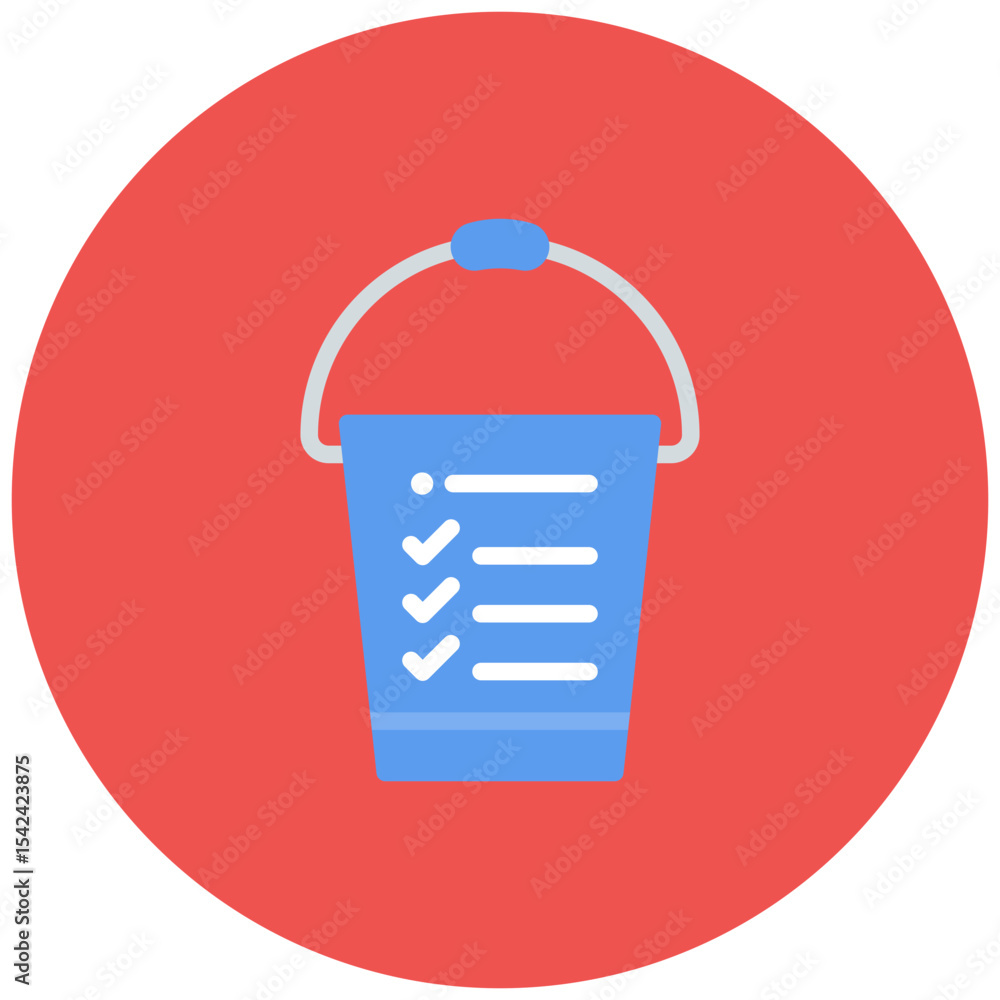 Aufkleber bucket list icon vector image. can be used for retirement.
