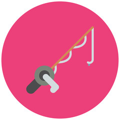 Fishing Rod icon vector image. Can be used for Retirement.