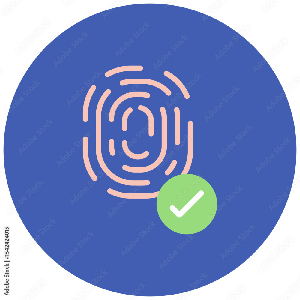 Poster biometrics icon vector image. can be used for information security.