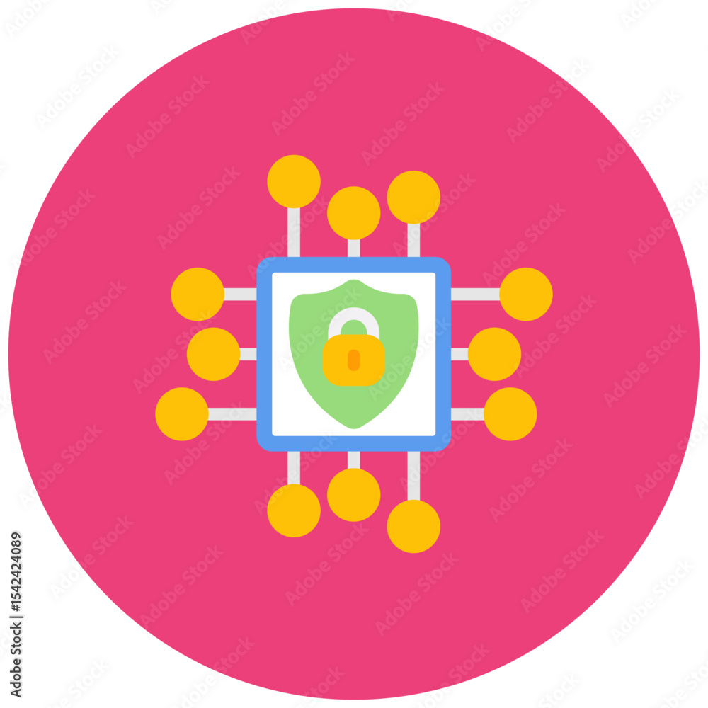 Aufkleber cyber intelligence icon vector image. can be used for information security.