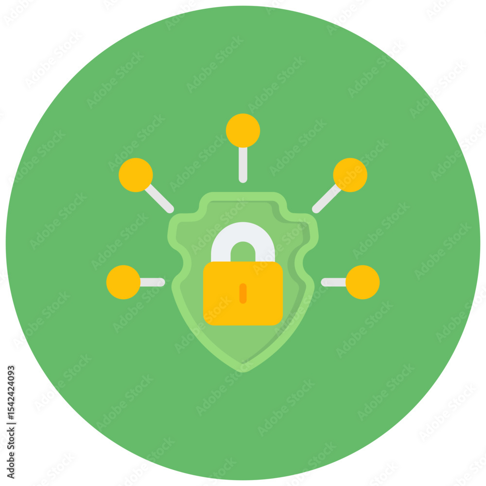 Poster cyber shield icon vector image. can be used for information security.