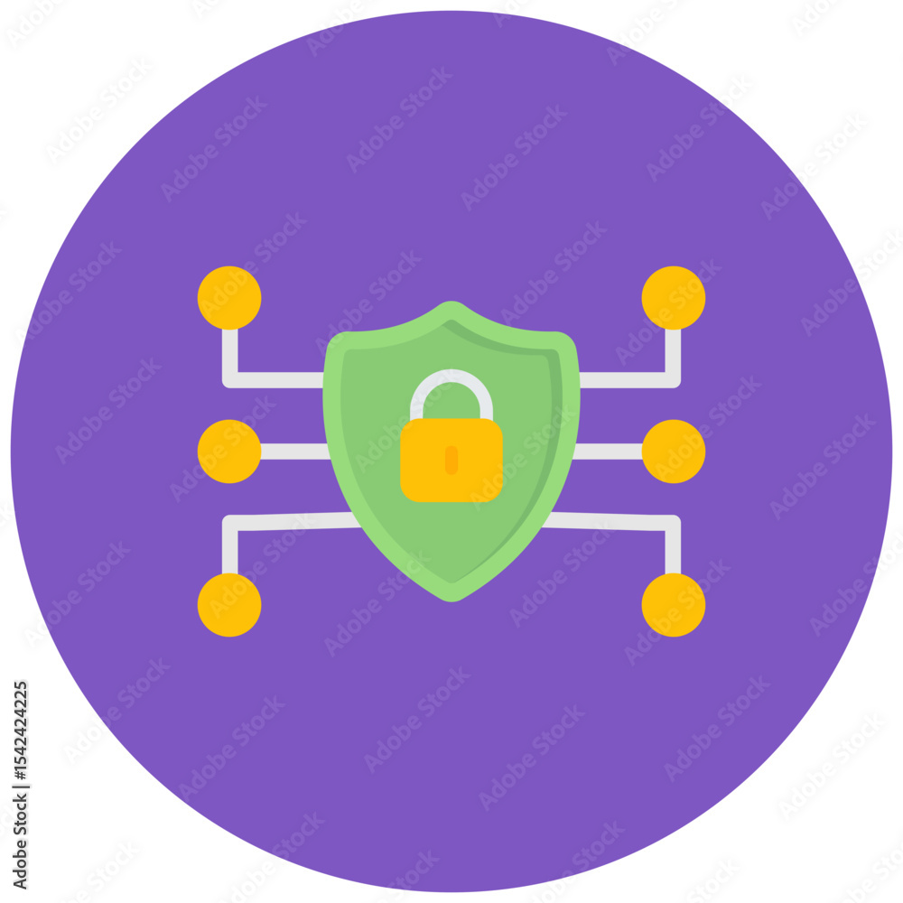 Poster secure network icon vector image. can be used for information security.