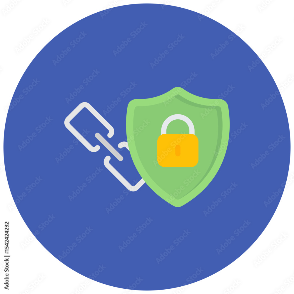 Poster secure link icon vector image. can be used for information security.