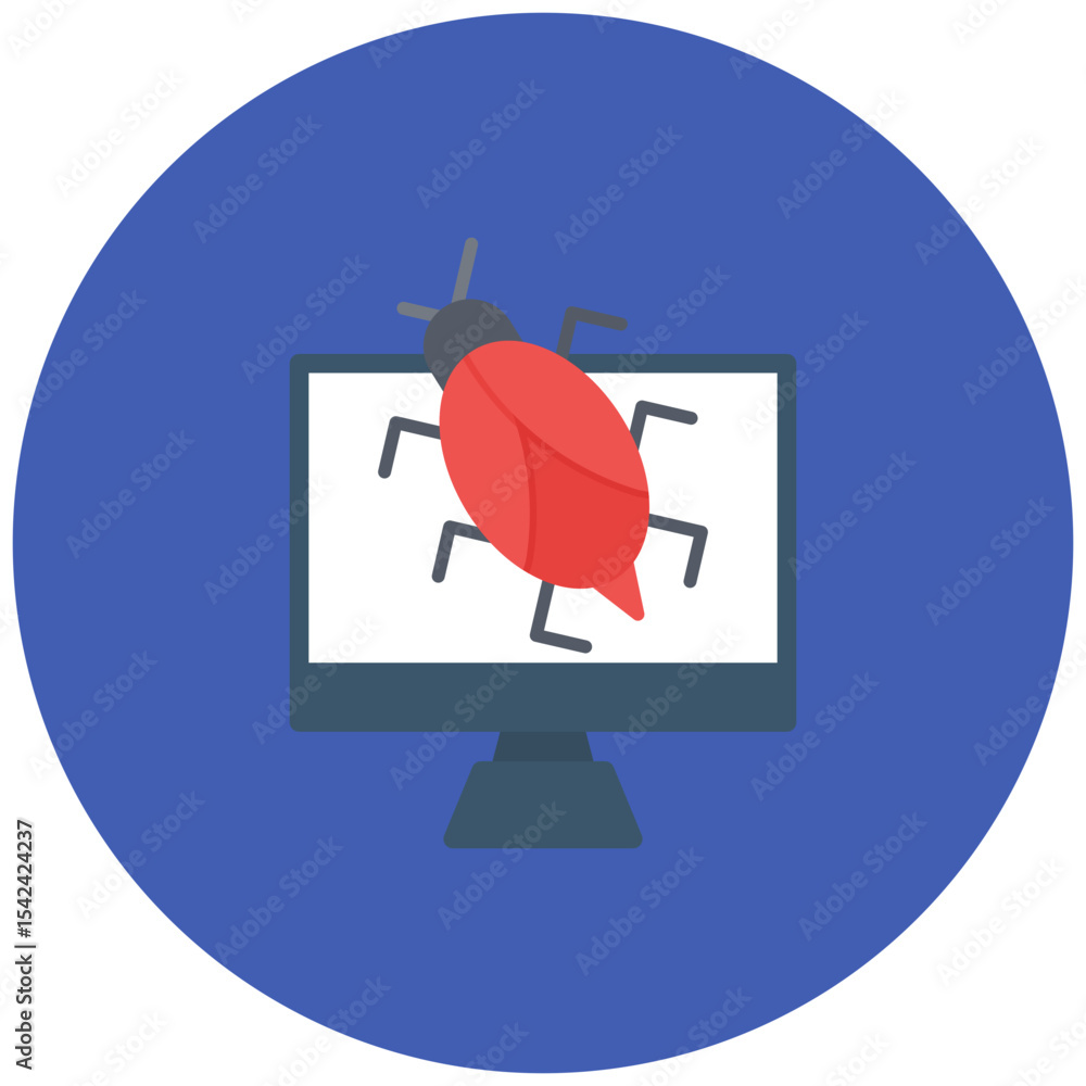 Poster virus icon vector image. can be used for information security.