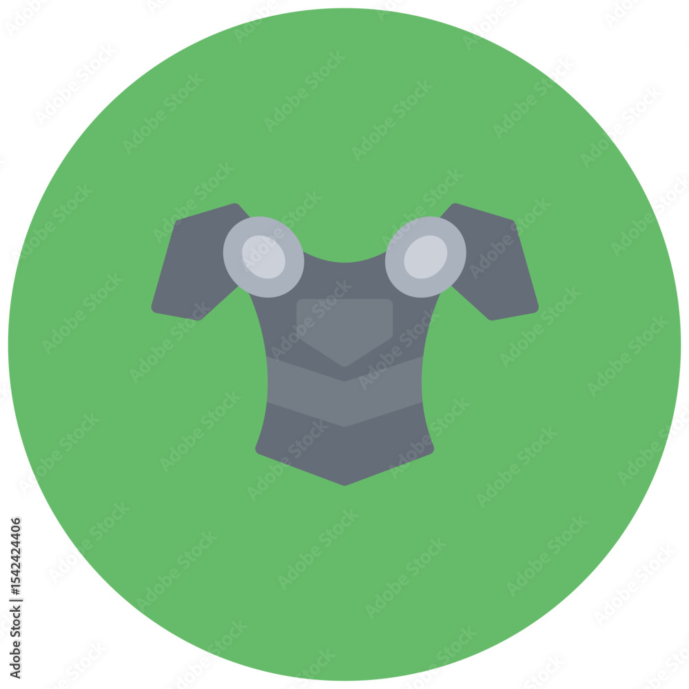 Poster iron armor icon vector image. can be used for mining and crafting.