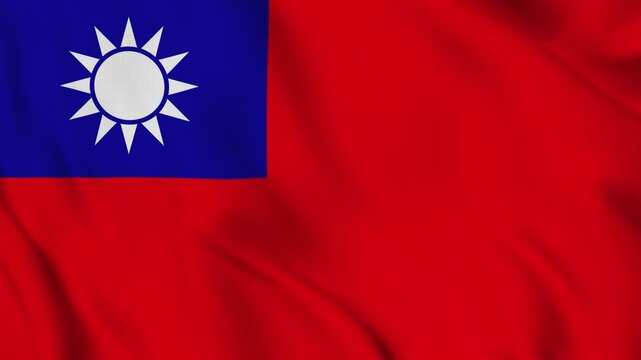 Flag of Taiwan &ndash; 4K Seamless Loop of the East Asian Island Nation Banner