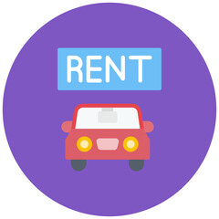 Car Rental icon vector image. Can be used for Parking.