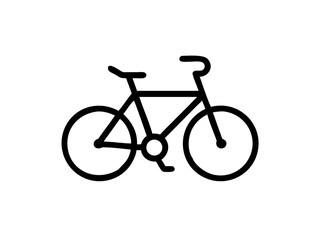 Fototapeta premium Bicycle Line Icon Vector - Editable Stroke Mobility Symbol for Urban Apps & Eco-Transport UI