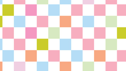 Retro checkered squares, vibrant grid, playful geometric wallpaper, fun and trendy pastel digital background.