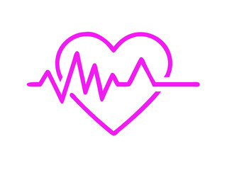 Life Line & Heartbeat Vector Icon - Vital Signs Symbol for Medical UI & Emergency Response Systems