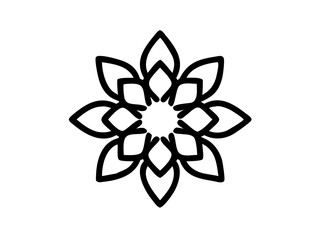 Blossom Mandala Vector - Floral Circular Tattoo Stencil & Ethnic Ornament