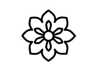 Blossom Mandala Vector - Floral Circular Tattoo Stencil & Ethnic Ornament