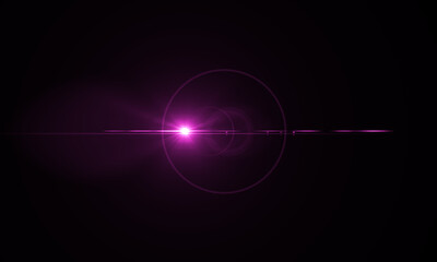 Color Lens Flare light over Black Background. Easy to add overlay or screen filter over Photos