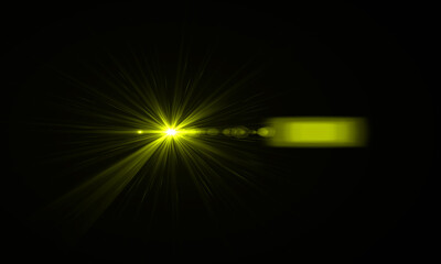 Color Lens Flare light over Black Background. Easy to add overlay or screen filter over Photos