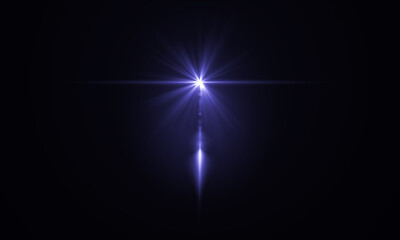 Color Lens Flare light over Black Background. Easy to add overlay or screen filter over Photos