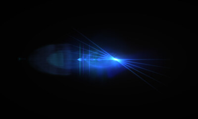 Color Lens Flare light over Black Background. Easy to add overlay or screen filter over Photos