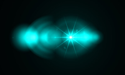 Color Lens Flare light over Black Background. Easy to add overlay or screen filter over Photos