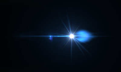 Color Lens Flare light over Black Background. Easy to add overlay or screen filter over Photos