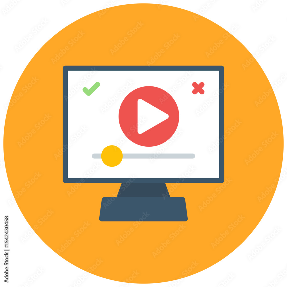Poster test screening icon vector image. can be used for filmmaking.
