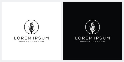 neurology tree logo design graphic vector