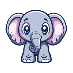 Fototapeta premium Playful Baby Elephant Mascot Logo for Kids Brands