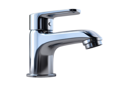 Modern chrome faucet design with sleek lines for kitchen or bathroom