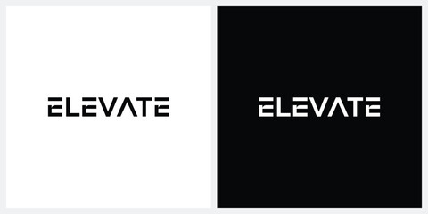 elevate text logo design, typography elevate graphic vector template		